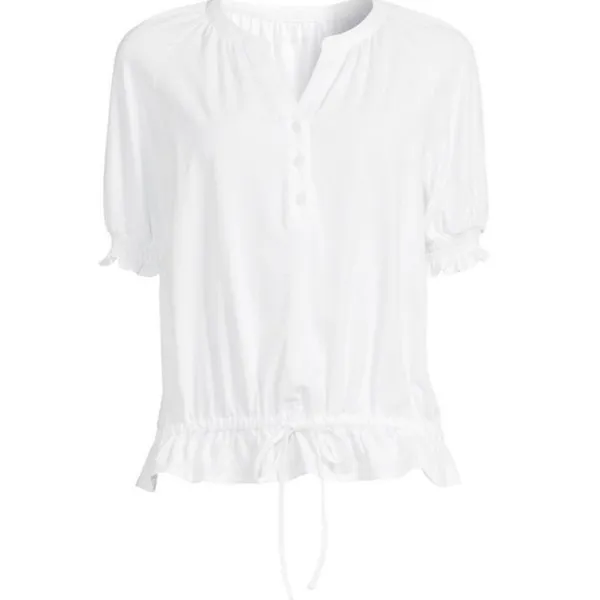 Lands End Womens Elbow Sleeve Lightweight Blouse - Image 3
