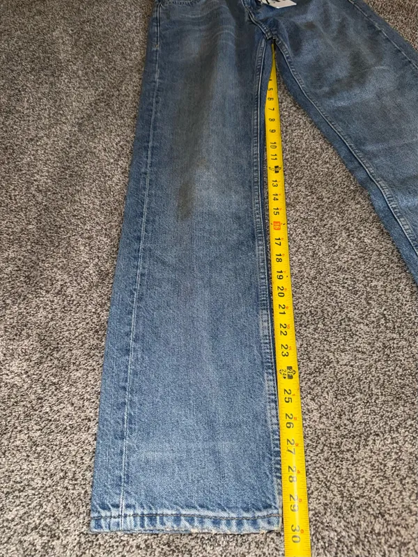 Zara Straight Leg Blue Denim Jeans Size 2 - Image 2