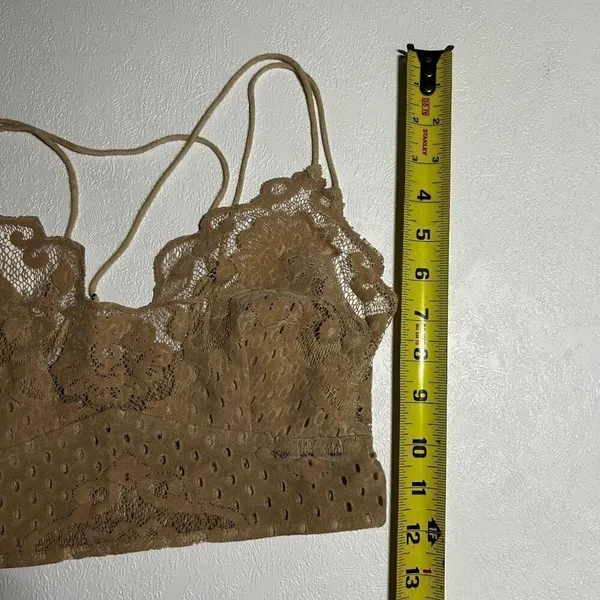 Tan Lace Bralette with Double Straps | Boho Style | Adjustable - Image 7