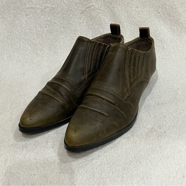 Premier Low Top Cowboy Boot in Olive Brown Size 7.5 - Image 3