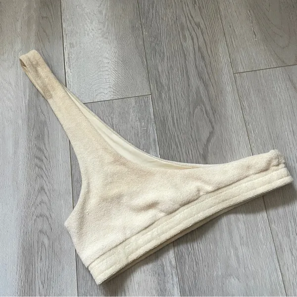 Peppermayo Terry Bra one shoulder womens Cream (size 6) - Image 4