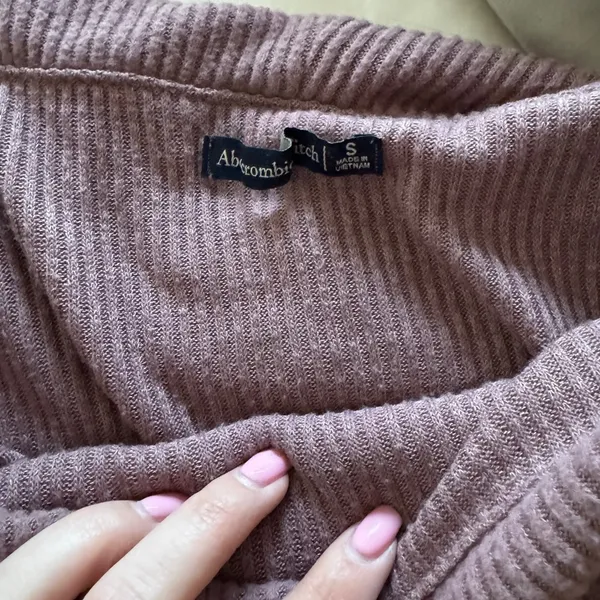 Abercrombie Women's Ribbed Sweater - Purple - Image 2
