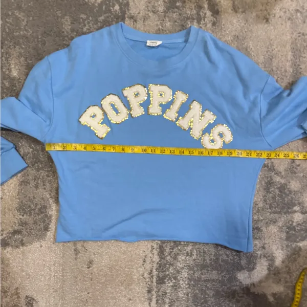 Reflex Light Blue Crewneck Sweatshirt with Logo Tag - Image 5