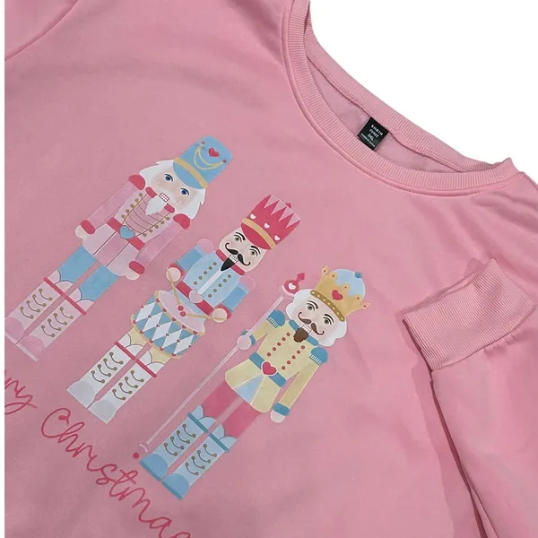 SHEIN Curve Pink Nutcracker Christmas Sweatshirt 3XL Plus Fleece Holiday - Image 2