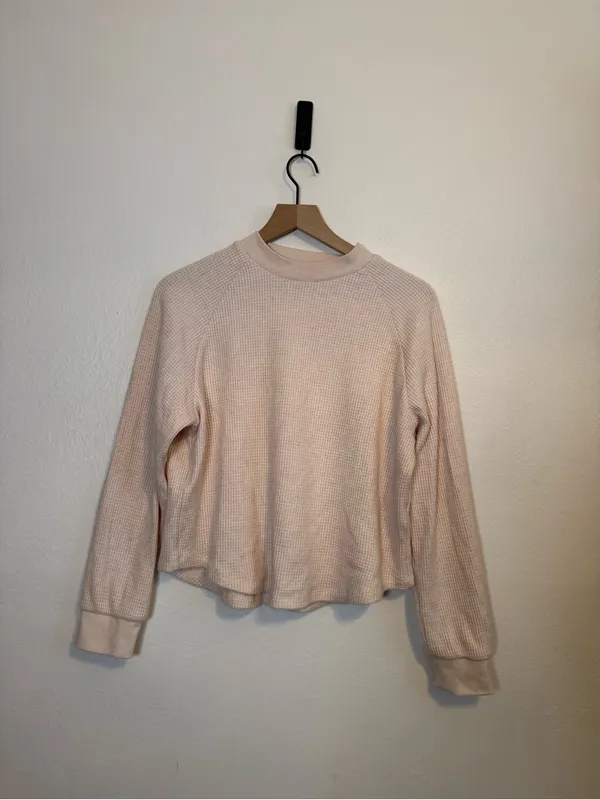 Madewell Waffle-Knit Long-Sleeve Crewneck Tee‎ - Image 2