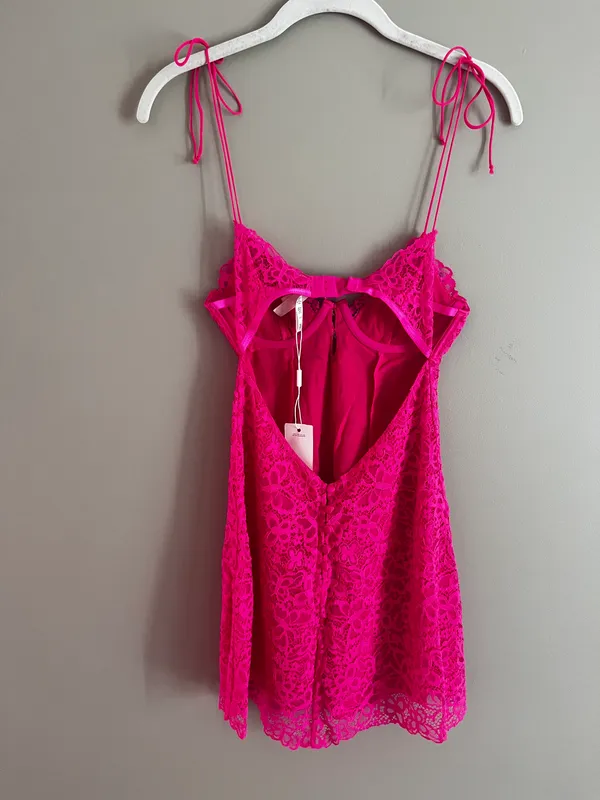 NWT For Love And Lemons Creamsicle Lace Slip Dress - Image 6