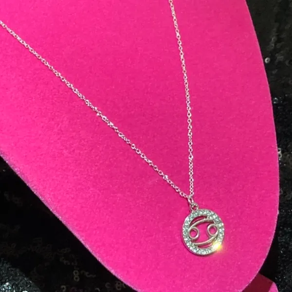 Cancer Zodiac Sign Sterling Silver Necklace Constellation mcbling Birthday Gift - Image 5