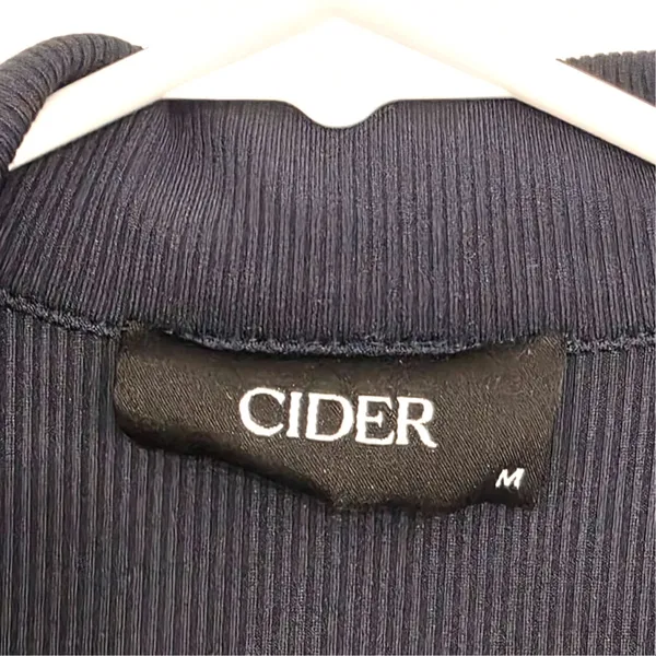 Cider Collar Ruffle Knitted Mini Skater Polo Tennis Dress Blue Size Medium - Image 5