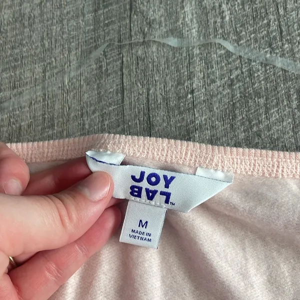 JoyLab Size Medium Ballet Pink Long-Sleeve Activewear Top - Image 4