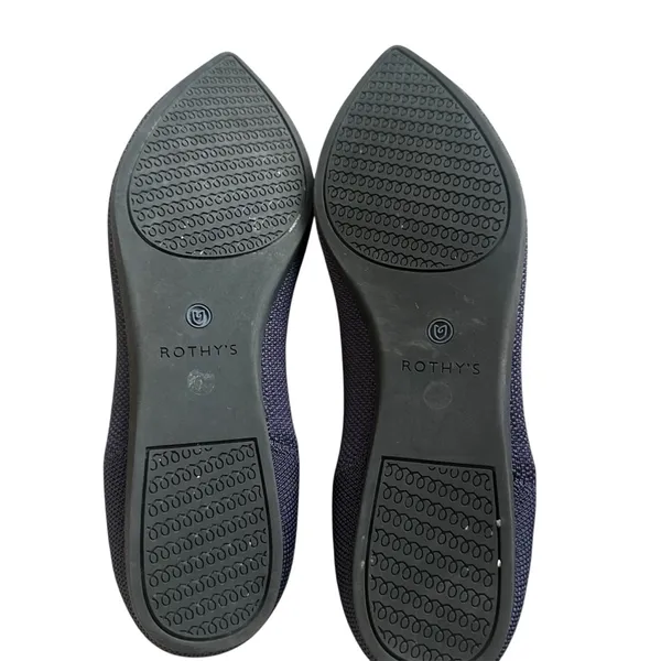 Rothy’s The Point Navy‎ Blue Knit Pointed Toe Flats Size 7.5 - Image 3