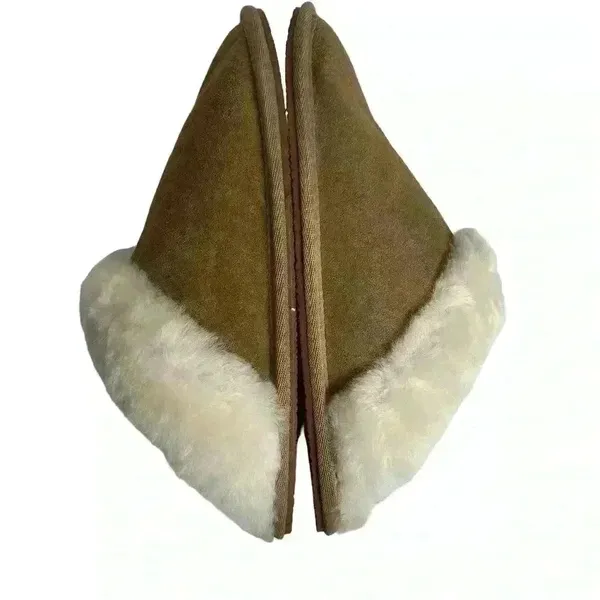 ASOS Design Unisex Sheepskin‎ Slippers Brown Size 7-8 Winter Casual - Image 9