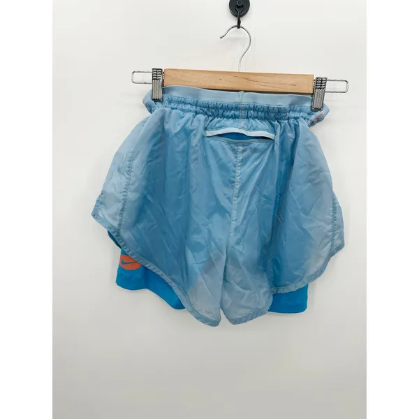 Nike Women’s 2-in-1 Running Shorts XS‎ Blue Compression Liner 535670 Woven Gym - Image 2