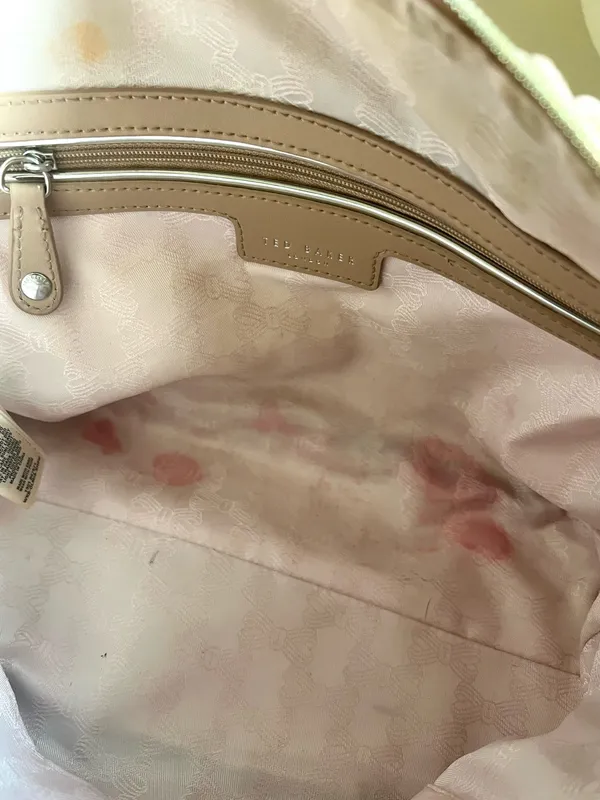 Ted Baker Olmia Knotted Handle Tote Bag Beige Nude Leather Crossbody - Image 10