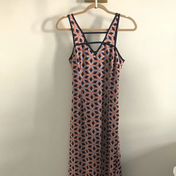 Altar’d State Orange & Navy Maxi Dress Sz S - Image 4