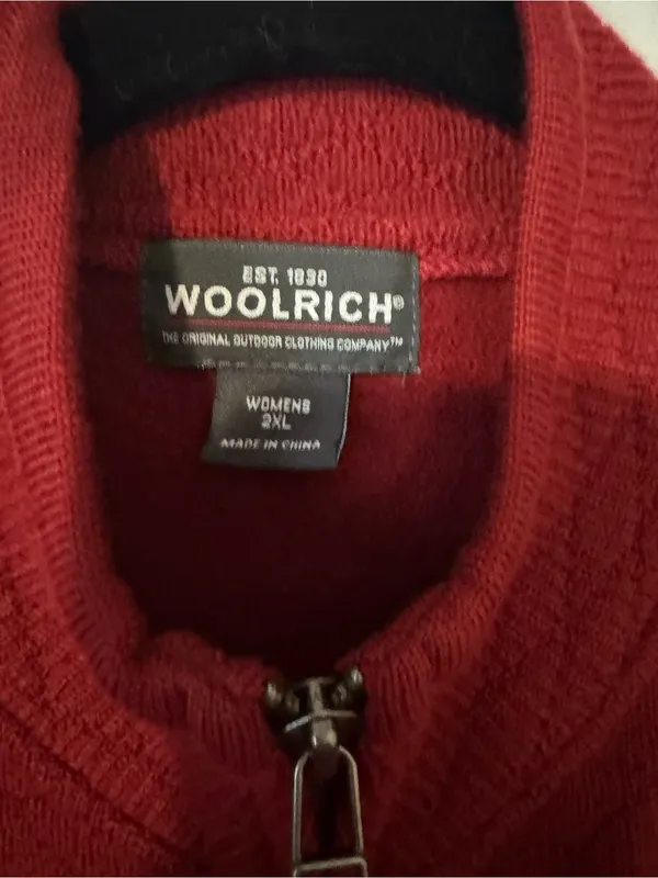 Woolrich Red Zip‑Up Vest – Size 2XL - Image 3