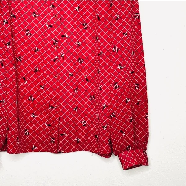 Vintage 70s Koret Flounced Ruffle Collar Blouse Size 12 - Image 5