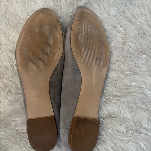 Talbots Gray Women’s Ryan Scaloop Flats Suede Loafers with Stud Detail Size 9M - Image 6