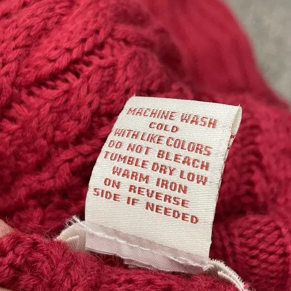 Sundance Cardigan Women Size Medium Red Longline Crochet Knit Open Front Sweater - Image 6