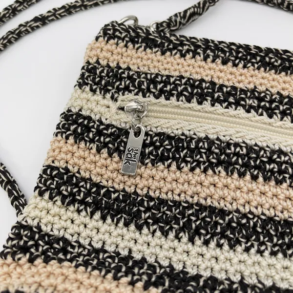 The Sak Crochet Crossbody Bag Striped Beachy Summer Boho‎ Granola Hippie Indie - Image 3