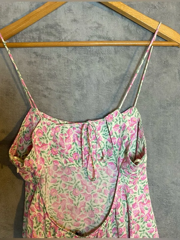 Zara Floral Mini Floral Coquette Preppy Dress Romantic size‎ Large - Image 4
