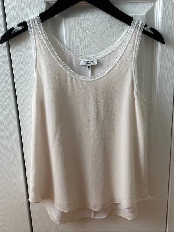 Aritzia Babaton Liev 100% Silk Tank in White - Image 2