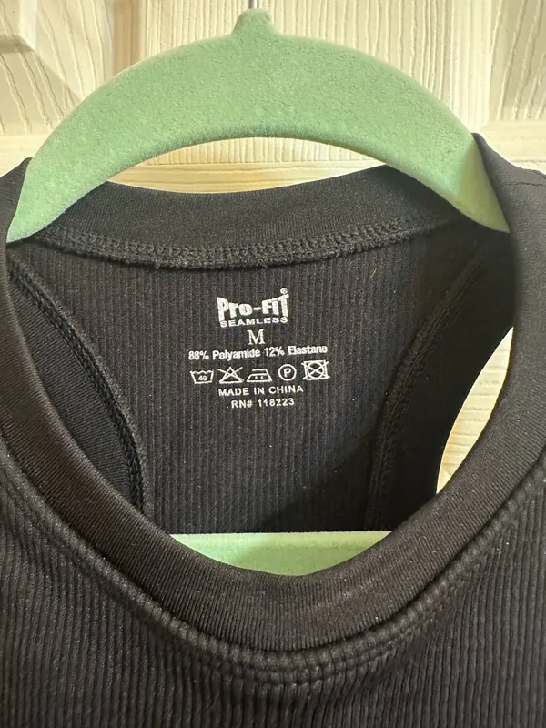 Amazon Ribbed Black Tank - Image 2