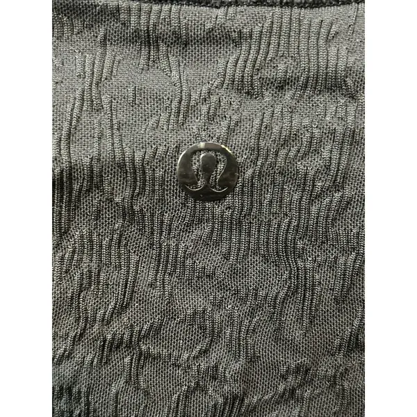 Lululemon Rest Less Pullover Black Textured Long Sleeve Crewneck Top Size XXXS - Image 8