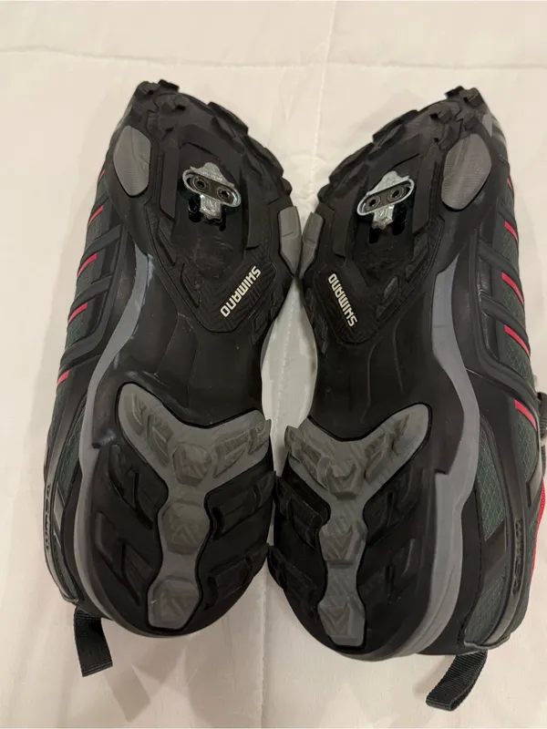 Shimano SH-WM34 Women's MTB Cycling Shoes Gray Pink Red Size US 9.5 EU 42 - Image 5