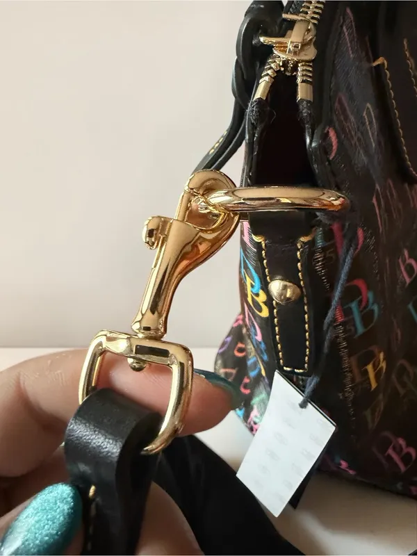 Dooney & Bourke Celeste Satchel Black Multicolor DB 1975 NWT - Image 3
