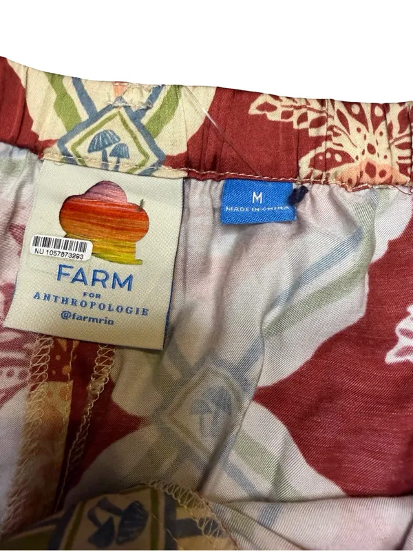✨🍍 FARM Rio x Anthropologie Pineapple Satin Wide Leg Pants Size‎ Medium 🍍✨ - Image 4