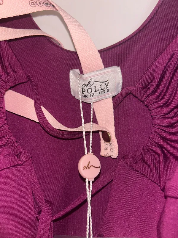 Oh Polly Mini Dress Purple Cut-Out - Image 5