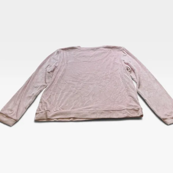 Juicy Couture Pink Velour Rhinestone Logo Lounge Set Top & Joggers Medium - Image 12