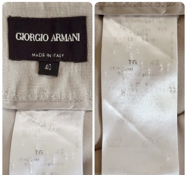 Giorgio Armani Vintage beige wide leg trousers - Image 10