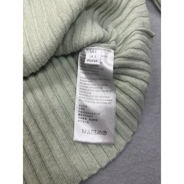 Urban Outfitters Skylar S Mint Green Ribbed‎ Collared Button Up Cropped Sweater - Image 7