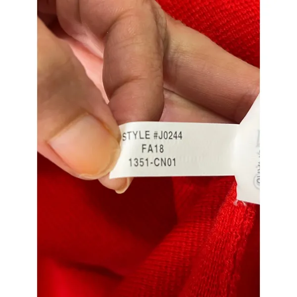 J.Crew Sophie Open Front Sweater Blazer Red Coatigan Quiet Luxury Medium - Image 9