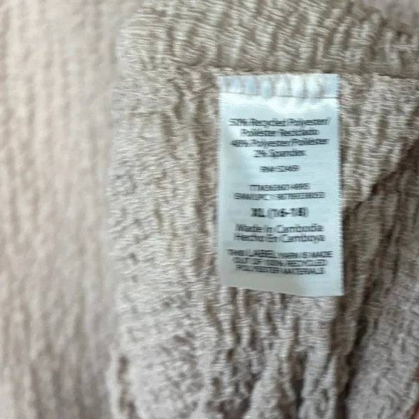 Time‎ And Tru Tan Textured Midi Dress Maternity Size XL - Image 7