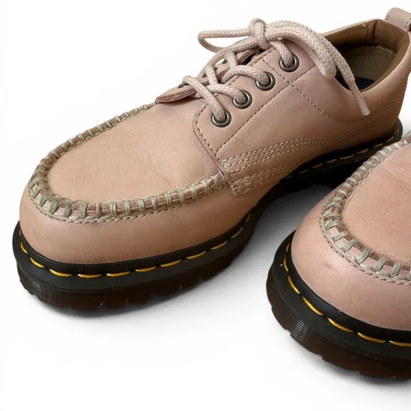 Dr Martens Lowell Buttersoft Leather Moc Toe Shoes Powder Pink Coquette Sz 8 - Image 8