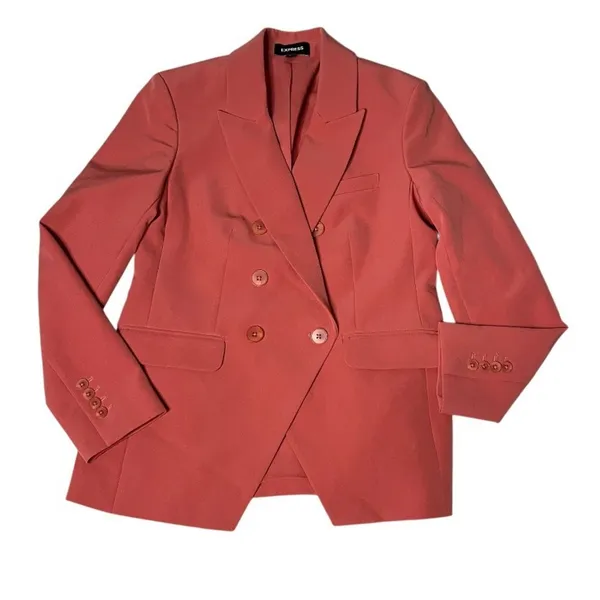 EXPRESS Blazer Suit Jacket Double Breasted Lined Pockets Womens Size Small - Image 6