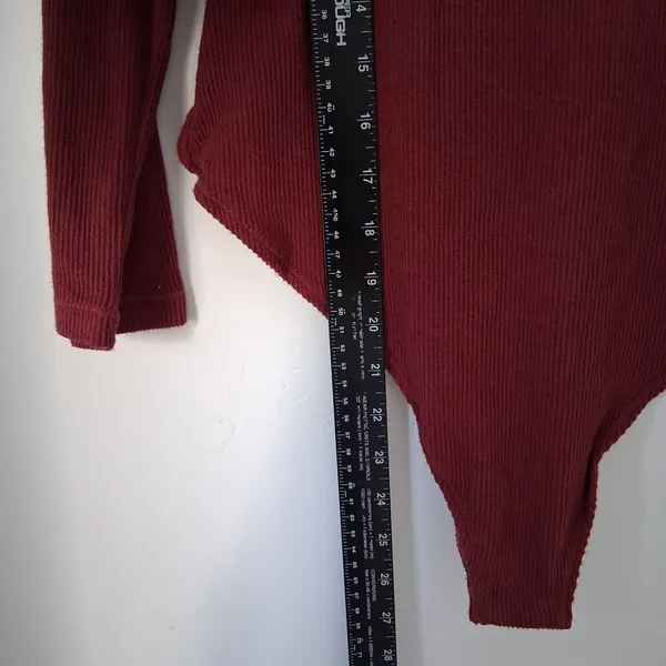 Free People Intimately Ribbed Long Sleeve Fitted Bodysuit Women's Size M/L - Image 6