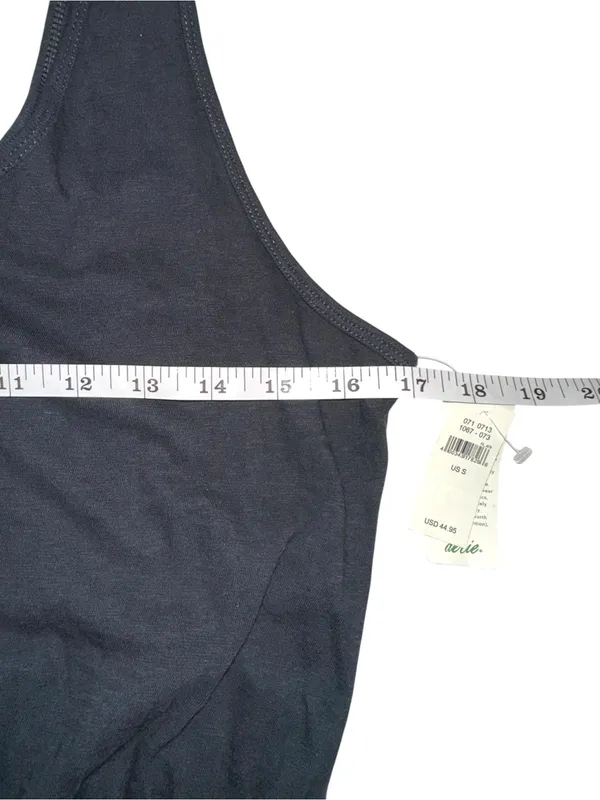 NWT Aerie Everyday Track Jumpsuit Black Sleeveless with Elastic Waist SMALL - Image 7