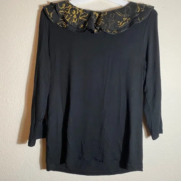 Vintage Lauren Ralph Lauren Black Top - Image 2