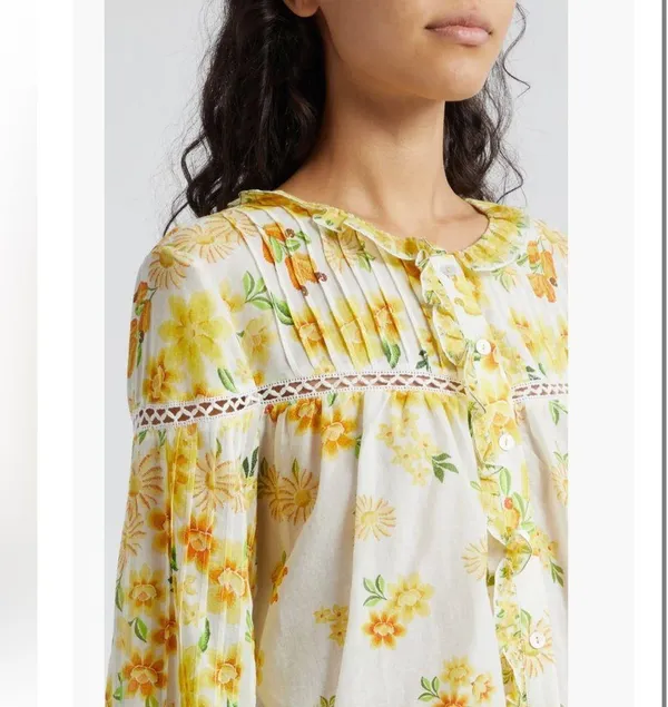 FARM Rio Azaleia Floral Button-Up Top - Image 3