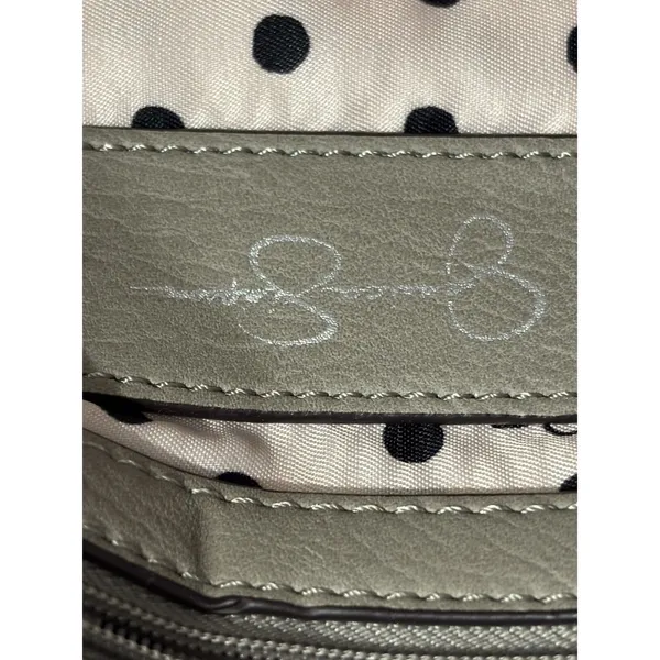 Jessica Simpson Tan/Silver Crossbody Clutch‎ Chain/Strap Purse Tassel Logo - Image 4