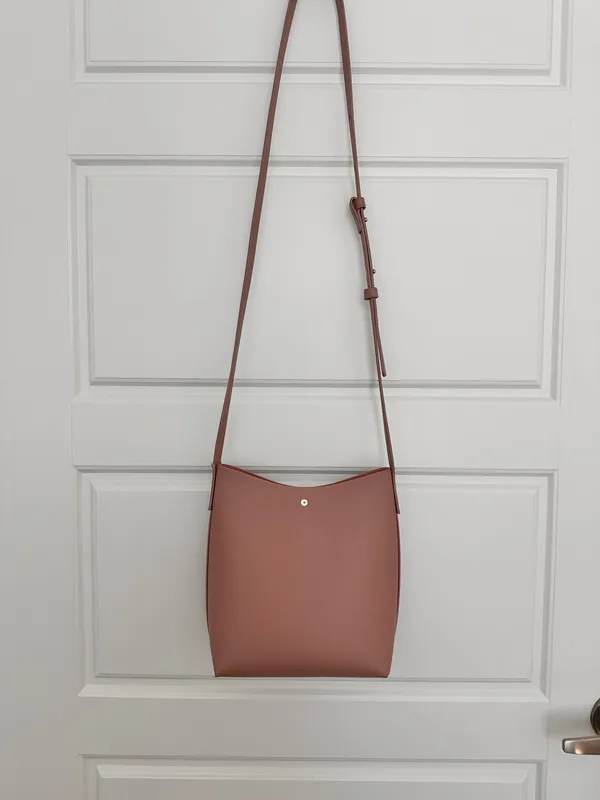 Samara Anthropologie Pink Vegan Leather Bag - Image 4