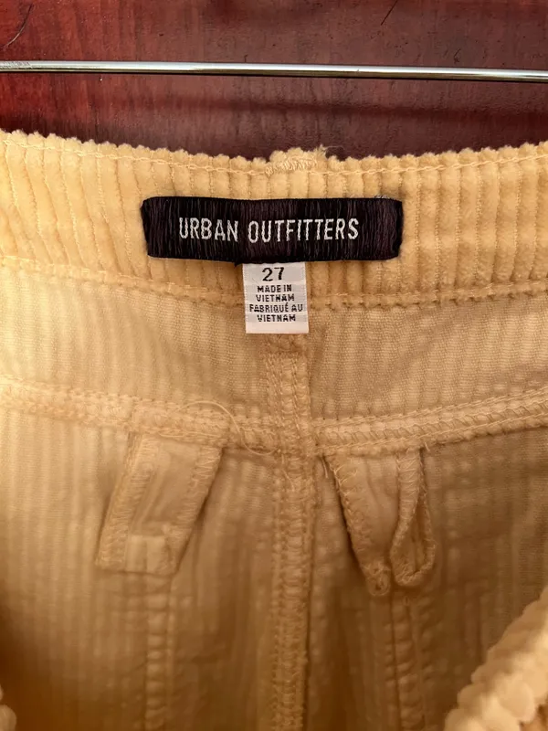 Urban Outfitters Yellow Corduroy wide Leg Skater Pants - Image 3