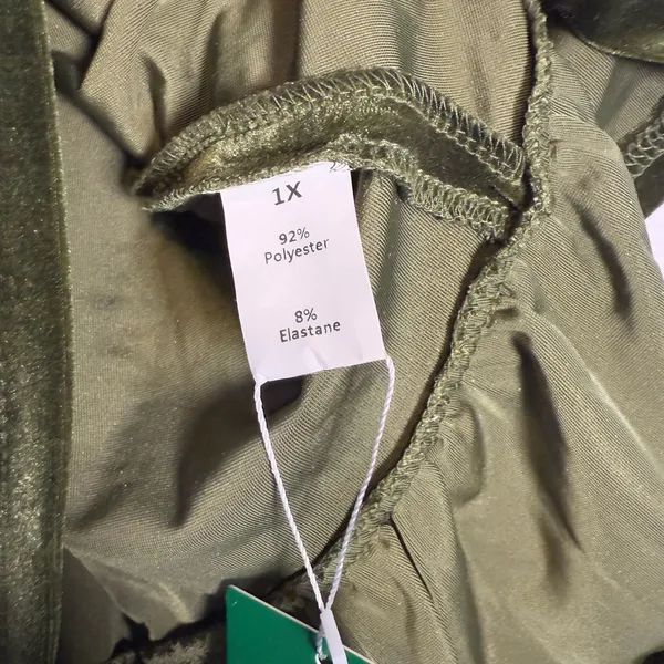 Velvet V-Neck Mini Dress in Rifle Green - Image 3