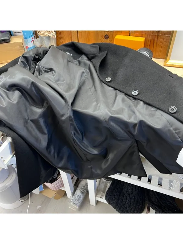 Lauren Ralph Lauren Wool Blend Black Reefer Coat Size 18 Quiet Luxury Minimalist - Image 13