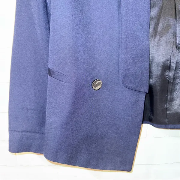 Zara Woman Navy Blue Blazer - Image 8