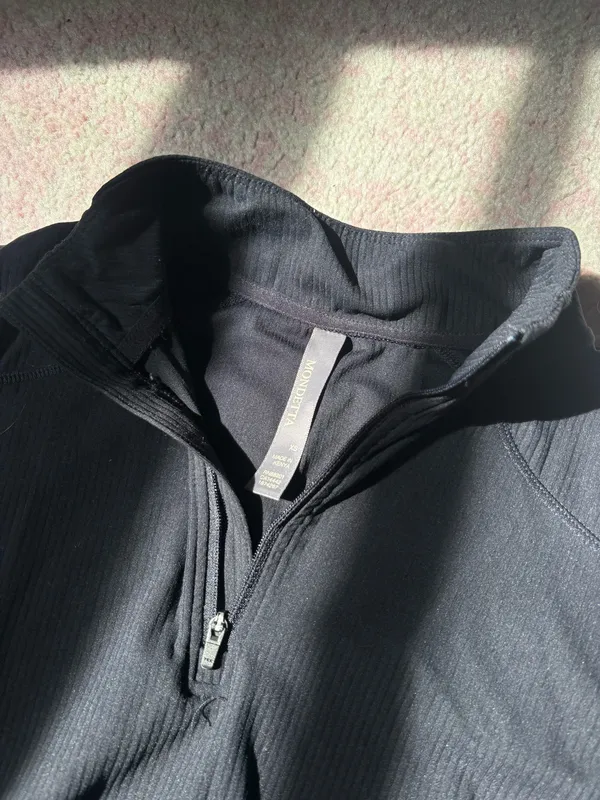 Black Athletic Zip Up XS fits S - Image 2