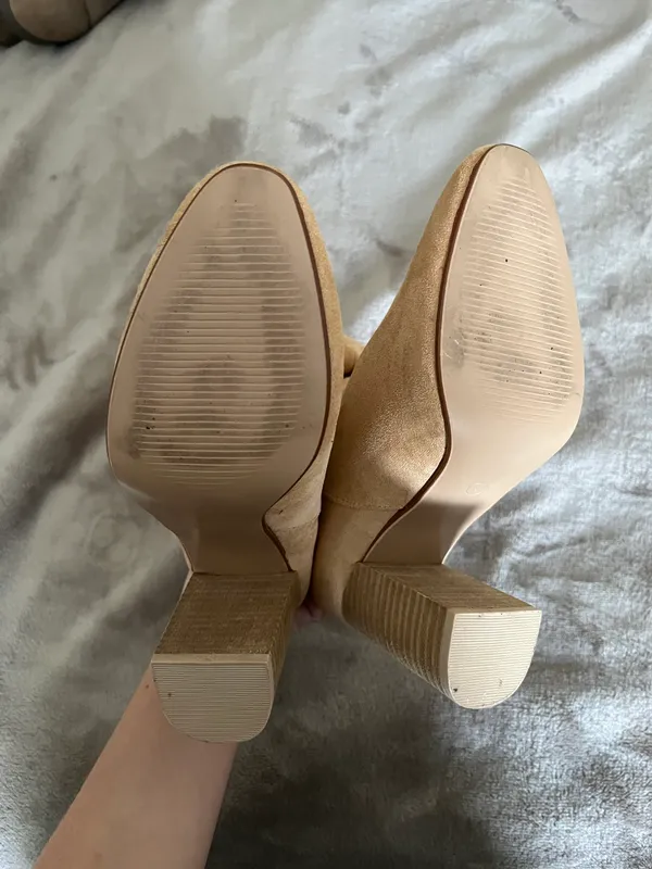 Steve Madden Tan Suede Block Heel Booties - Image 2